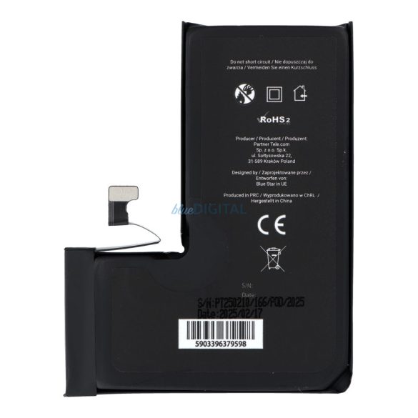 BLUE STAR HQ akkumulátor IPHONE 15 Pro készülékhez 3274 mAh
