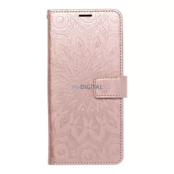   MEZZO könyvtok Xiaomi Redmi Note 14 4G - rózsaaranyszín "mandala"