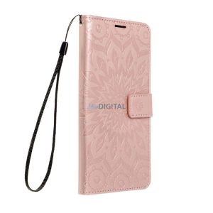 MEZZO könyvtok Xiaomi Redmi Note 14 4G - rózsaaranyszín "mandala"