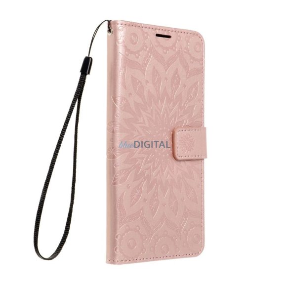 MEZZO könyvtok Xiaomi Redmi Note 14 4G - rózsaaranyszín "mandala"