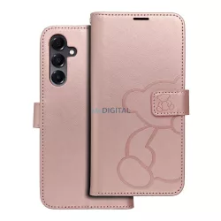   MEZZO könyvtok Samsung Galaxy A16 4G/5G - rózsaarany szín "maci"