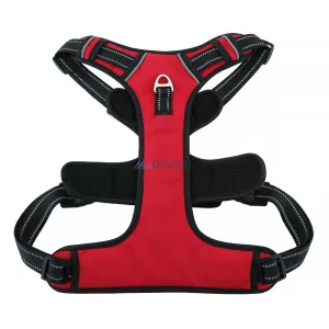 Dog harness OXFORD A size L piros fekete