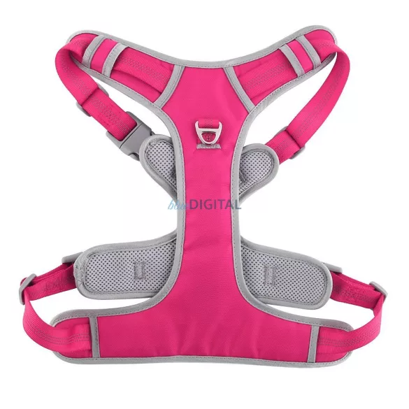 Dog harness OXFORD B size S rózsaszín szürke