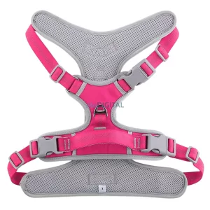 Dog harness OXFORD B size L rózsaszín szürke