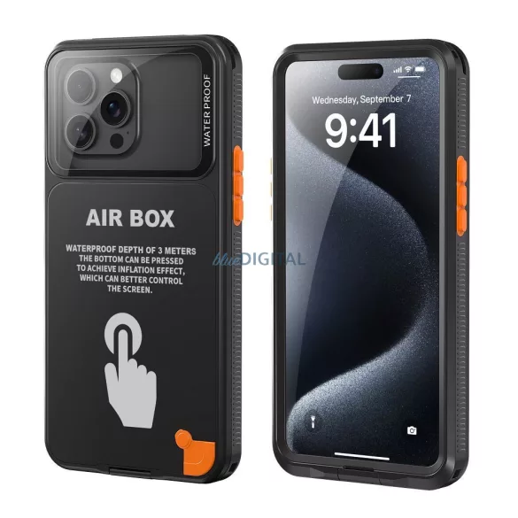 SHELLBOX AIRBOX 6.7 univerzális vízálló tok, fekete