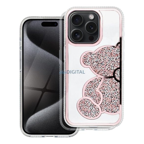 TEDDY BEAR tok iPhone 16e - rózsaszín