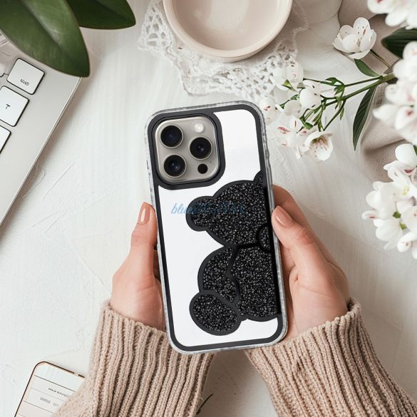 TEDDY BEAR tok iPhone 16e - fekete