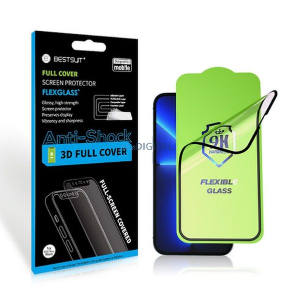 Bestsuit 5D hibrid üveg fekete szegéllyel Samsung Galaxy S25 Edge