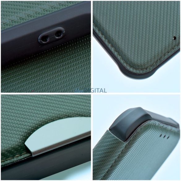 RAZOR könyvtok Xiaomi Redmi Note 14 Pro 4G - sötétzöld