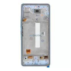   LCD kijelző SAMSUNG A53 A536 HARD OLED kijelzőhöz, kék kerettel - ALKATRÉSZ!