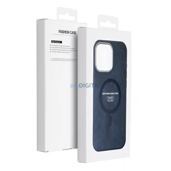GENTLEMAN MagSafe-kompatibilis tok iPhone 12 Pro - tengerészkék