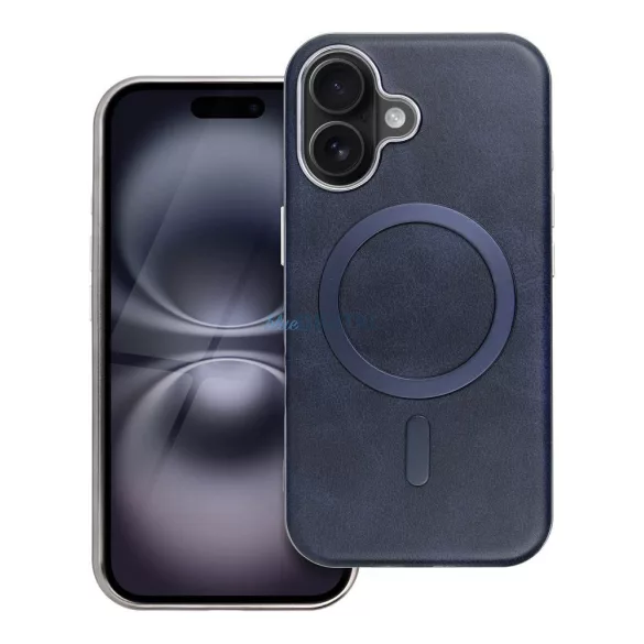 GENTLEMAN MagSafe-kompatibilis tok iPhone 16e - tengerészkék