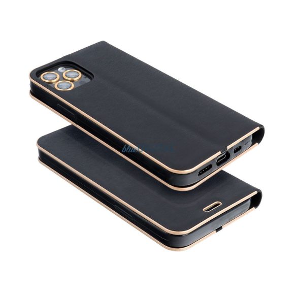 LUNA GOLD könyvtok Xiaomi Redmi Note 14 4G - fekete