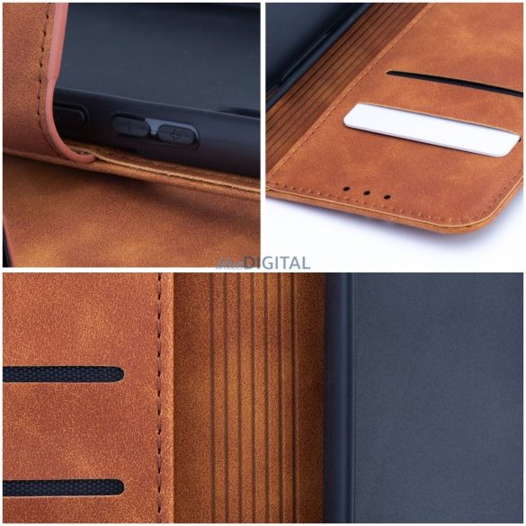 TENDER könyvtok Xiaomi Redmi Note 14 4G - barna