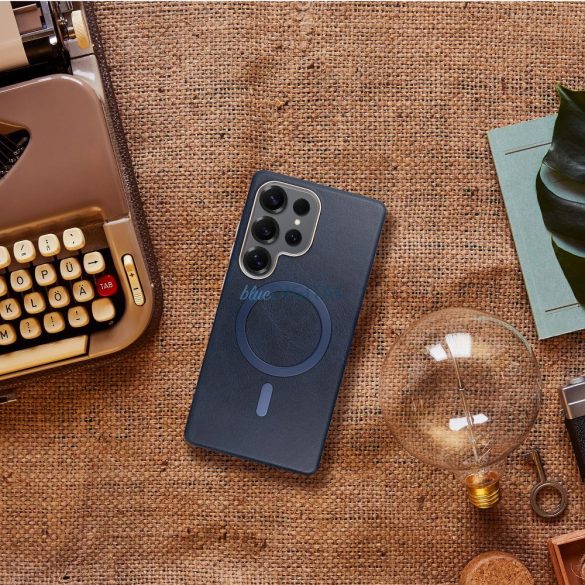 GENTLEMAN MagSafe-kompatibilis tok Samsung Galaxy S25 Ultra - tengerészkék