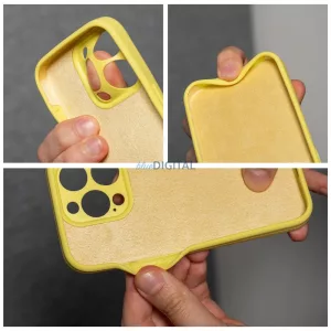 2 mm-es SILICONE tok az IPHONE 16 Plus, MagSafe-kompatibilis, citromszínű