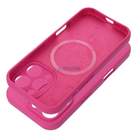 SILICONE 2mm MagSafe-kompatibilis tok iPhone 16 Plus - rózsaszín