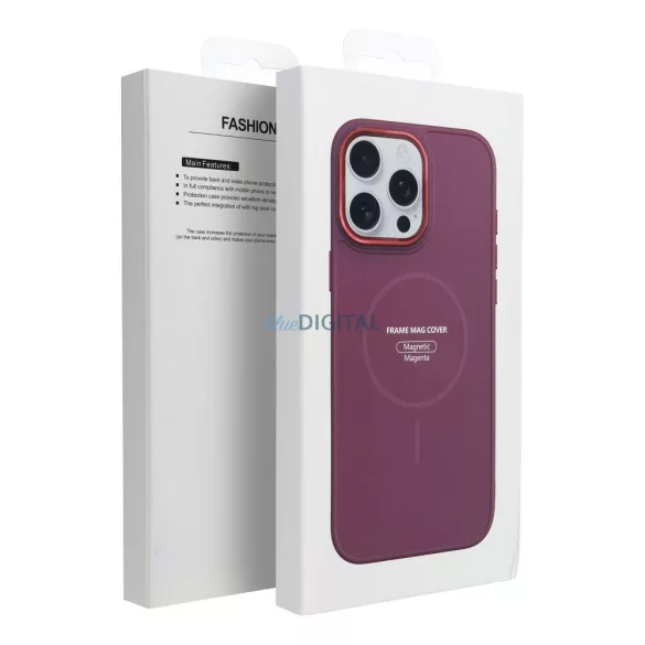 FRAME MagSafe-kompatibilis tok iPhone 15 - élénk rózsaszín