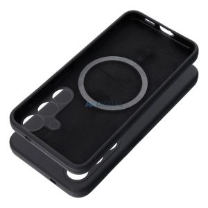 SILICONE 2mm MagSafe-kompatibilis tok Samsung Galaxy S25 Plus - fekete