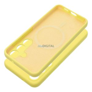 SILICONE 2mm MagSafe-kompatibilis tok Samsung Galaxy S25 Plus - citromsárga