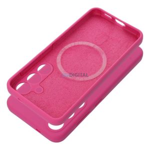 SILICONE 2mm MagSafe-kompatibilis tok Samsung Galaxy S25 Plus - rózsaszín