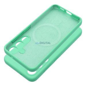 SILICONE 2mm MagSafe-kompatibilis tok Samsung Galaxy S25 Plus - mentazöld