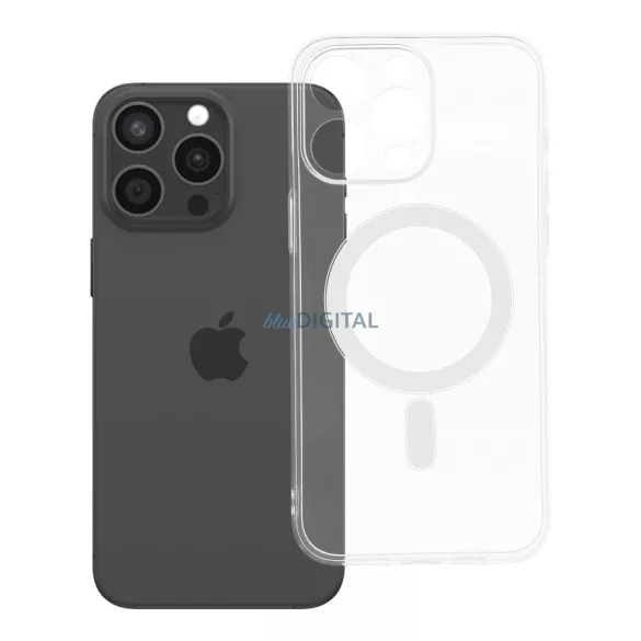 CLEAR Case 2mm MagSafe-kompatibilis tok kameravédelemmel iPhone 15 Pro Max - átlátszó