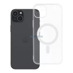   CLEAR Case 2mm MagSafe-kompatibilis tok kameravédelemmel iPhone 15 Plus - átlátszó