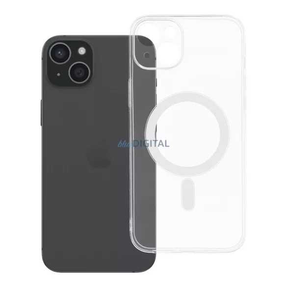 CLEAR Case 2mm MagSafe-kompatibilis tok kameravédelemmel iPhone 15 Plus - átlátszó