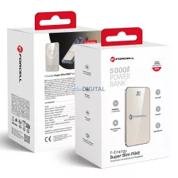   FORCELL F-ENERGY F5K8 Super Slim powerbank kompatibilis MagSafe PD3.0 QC4.0 15W 5000 mAh bézs színben