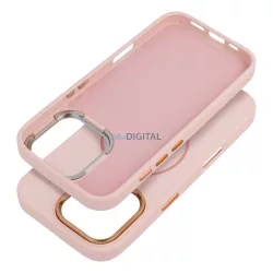 FRAME MagSafe-kompatibilis tok iPhone 12 - púderrózsaszín