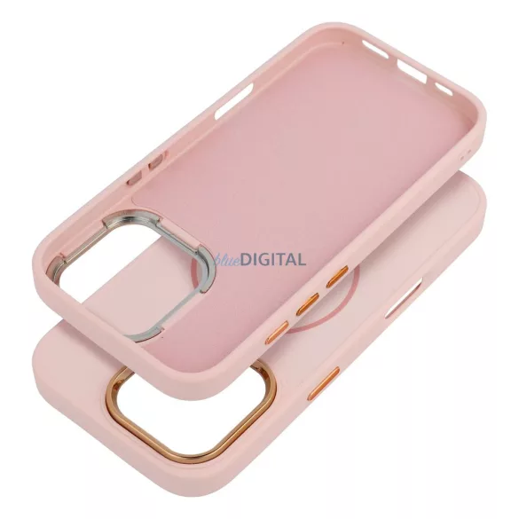 FRAME MagSafe-kompatibilis tok iPhone 14 - púderrózsaszín