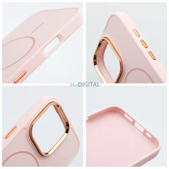 FRAME MagSafe-kompatibilis tok iPhone 13 Pro - púderrózsaszín