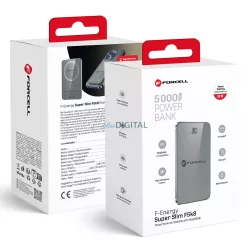   FORCELL F-ENERGY F5K8 Super Slim powerbank kompatibilis MagSafe PD3.0 QC4.0 15W 5000 mAh szürke