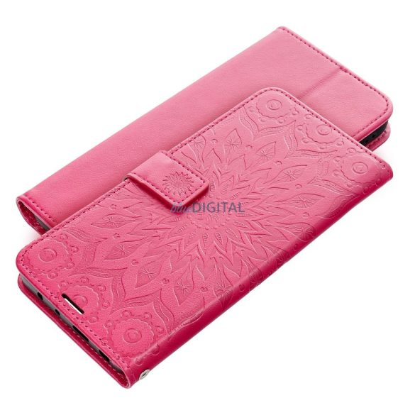 MEZZO könyvtok Samsung Galaxy S25 Edge - élénk rózsaszín "mandala"