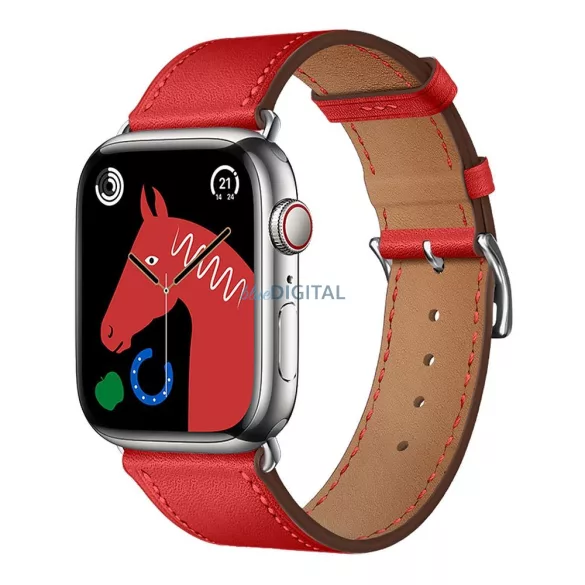 FORCELL F-DESIGN FA20 mágneses öko bőrszíj APPLE Watch 38 / 40 / 41 mm piros