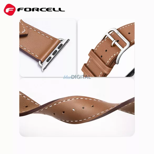 FORCELL F-DESIGN FA20 mágneses öko bőrszíj APPLE Watch 38 / 40 / 41 mm piros