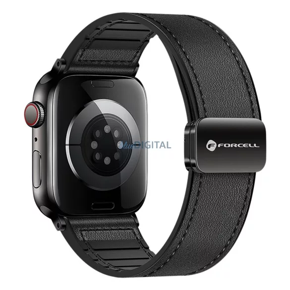 FORCELL F-DESIGN FA21 öko bőrszíj APPLE Watch 38 / 40 / 41 mm fekete
