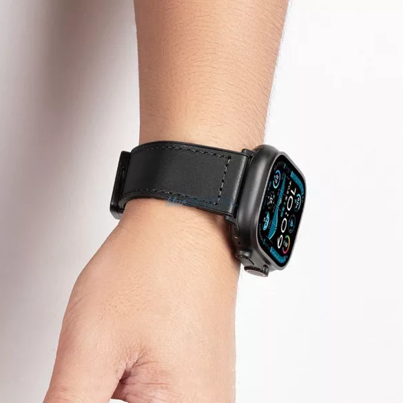 FORCELL F-DESIGN FA21 öko bőrszíj APPLE Watch 38 / 40 / 41 mm fekete