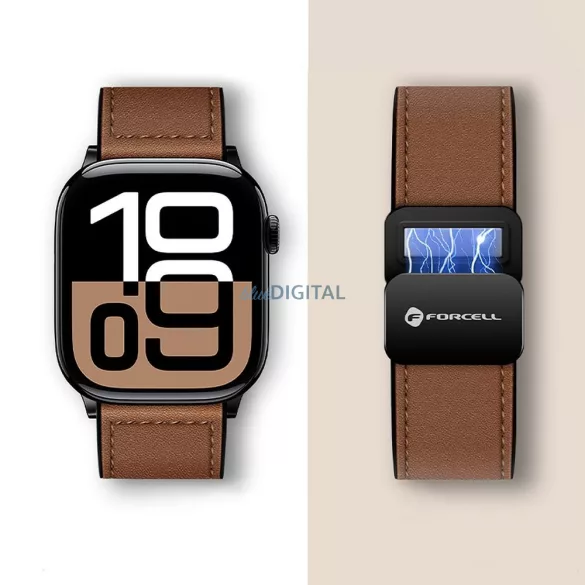 FORCELL F-DESIGN FA21 öko bőrszíj APPLE Watch 38 / 40 / 41 mm fekete