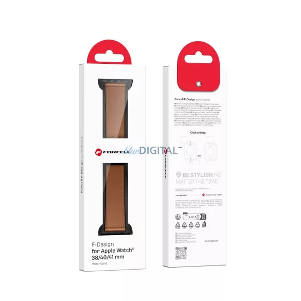 FORCELL F-DESIGN FA21 öko bőrszíj APPLE Watch 38 / 40 / 41 mm barna színű