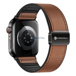   FORCELL F-DESIGN FA21 öko bőrszíj APPLE Watch 42 / 44 / 45 / 49 mm barna színben
