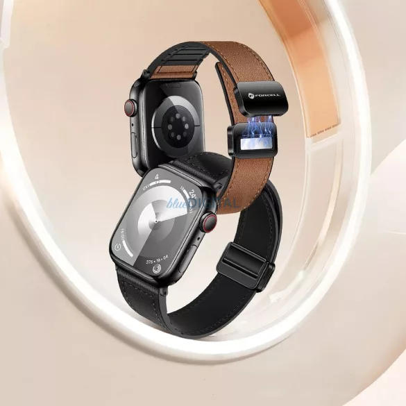 FORCELL F-DESIGN FA21 öko bőrszíj APPLE Watch 42 / 44 / 45 / 49 mm barna színben