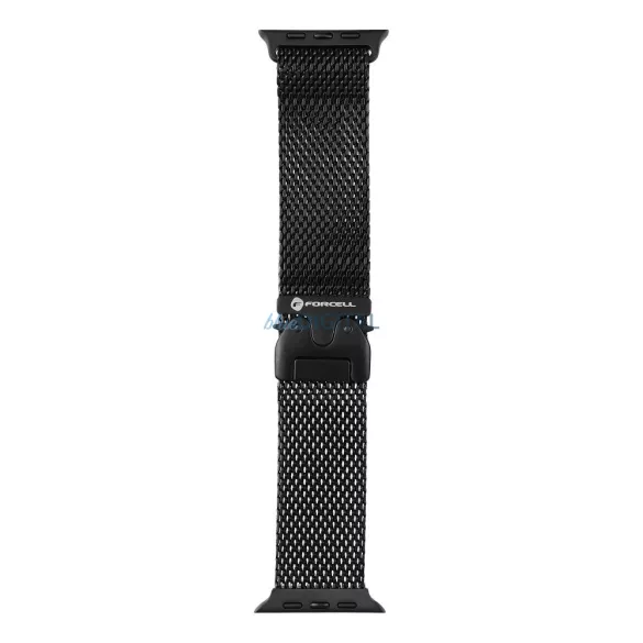 FORCELL F-DESIGN FA11 rozsdamentes acél szíj APPLE Watch 38 / 40 / 41 mm fekete