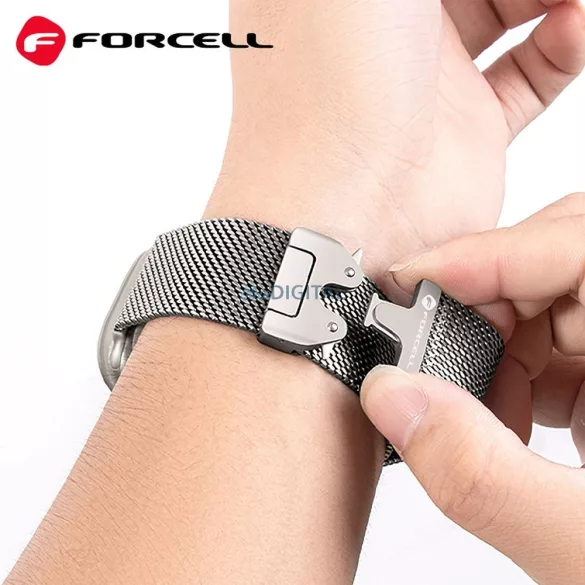 FORCELL F-DESIGN FA11 rozsdamentes acél szíj APPLE Watch 38 / 40 / 41 mm fekete