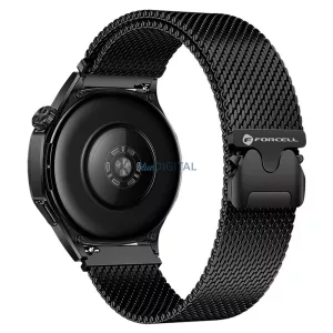 FORCELL F-DESIGN FS10 acél szíj SAMSUNG Watch 20 mm-es fekete színű