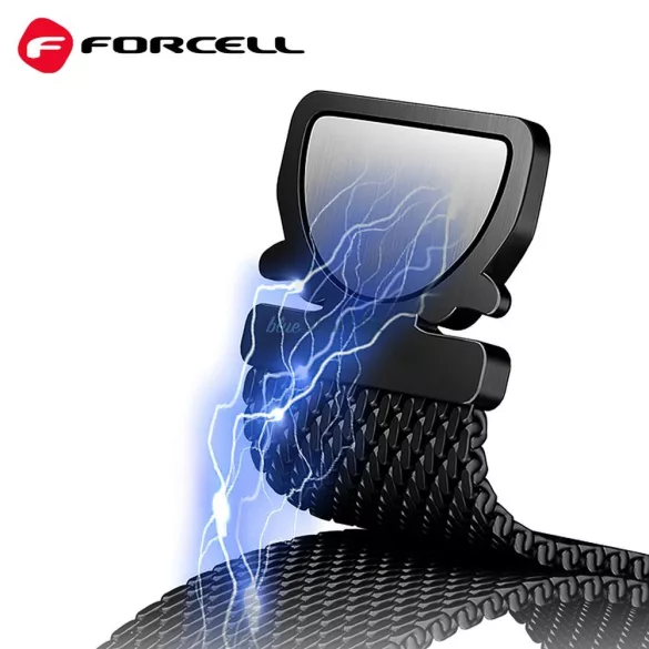 FORCELL F-DESIGN FS10 acél szíj SAMSUNG Watch 20 mm-es fekete színű