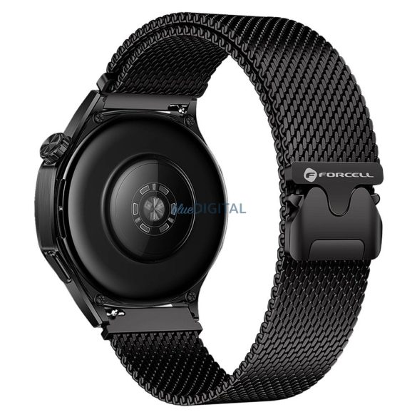FORCELL F-DESIGN FS10 acél szíj SAMSUNG Watch 22 mm-es fekete