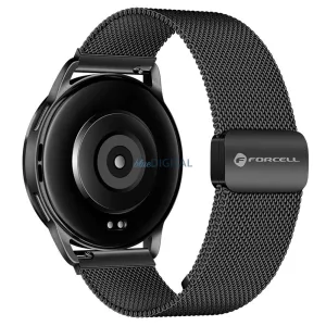 FORCELL F-DESIGN FS11 mágneses acél szíj SAMSUNG Watch 20 mm-es fekete színű