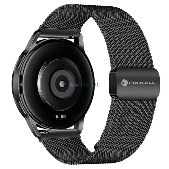 FORCELL F-DESIGN FS11 mágneses acél szíj SAMSUNG Watch 20 mm-es fekete színű
